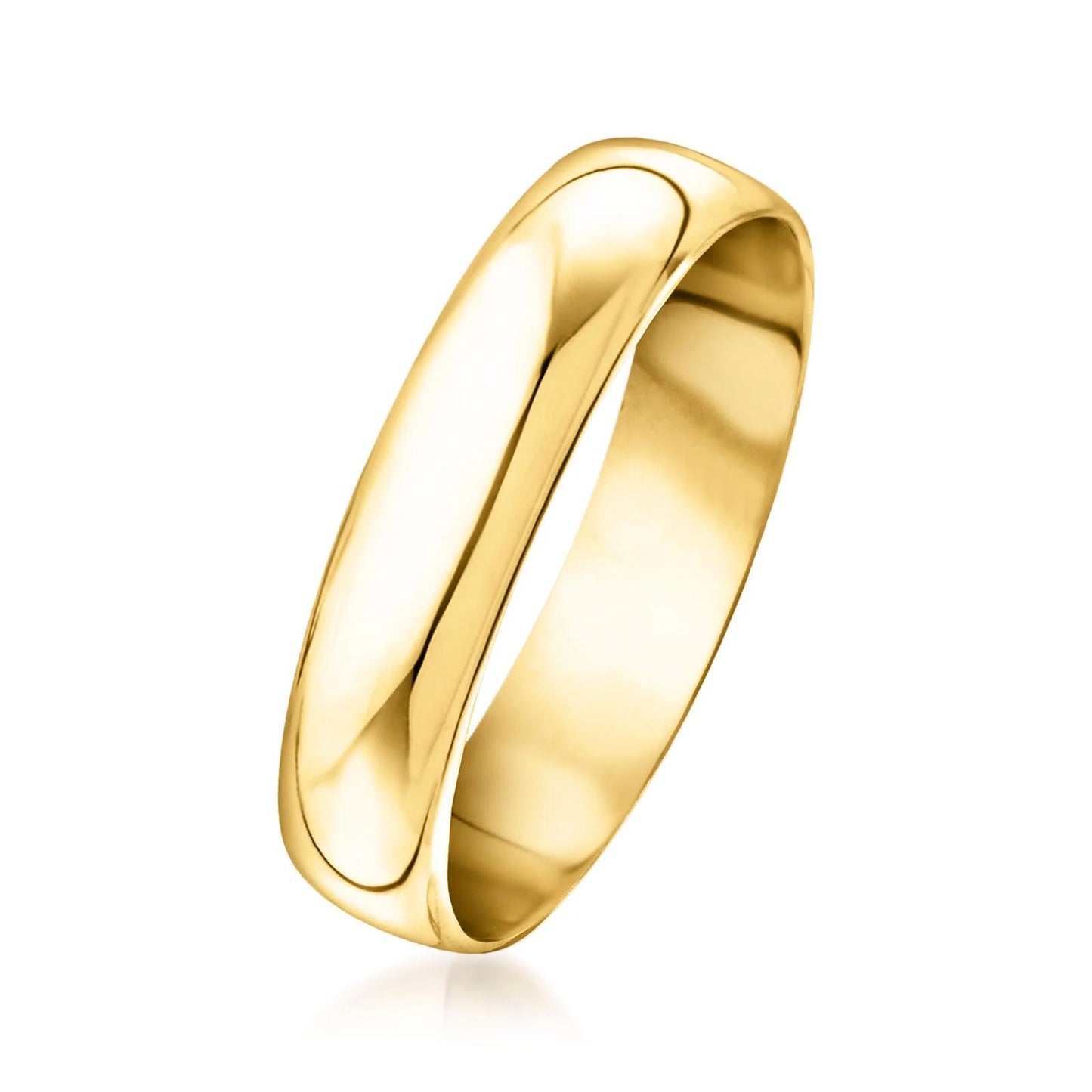 Classic Men's 5mm 14k Yellow Gold Wedding Band