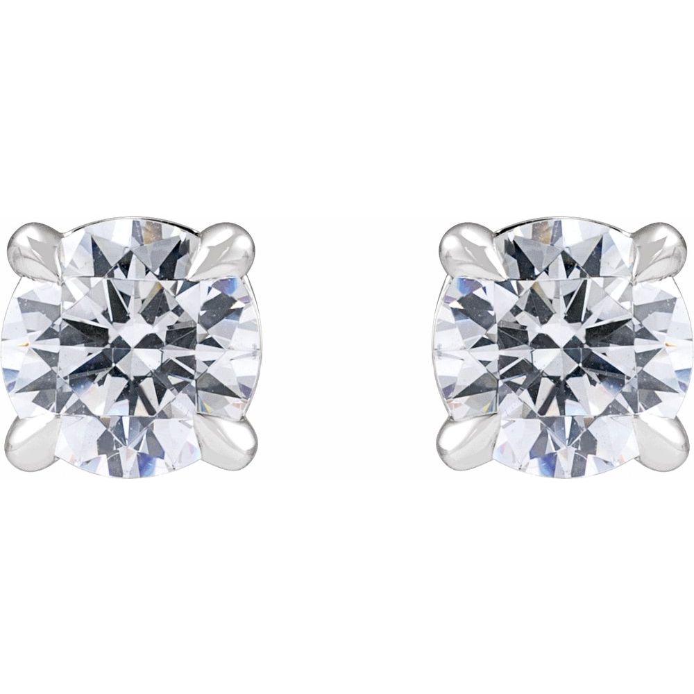 14K White 3/4 CTW Lab-Grown Diamond Cocktail-Style Stud Earrings