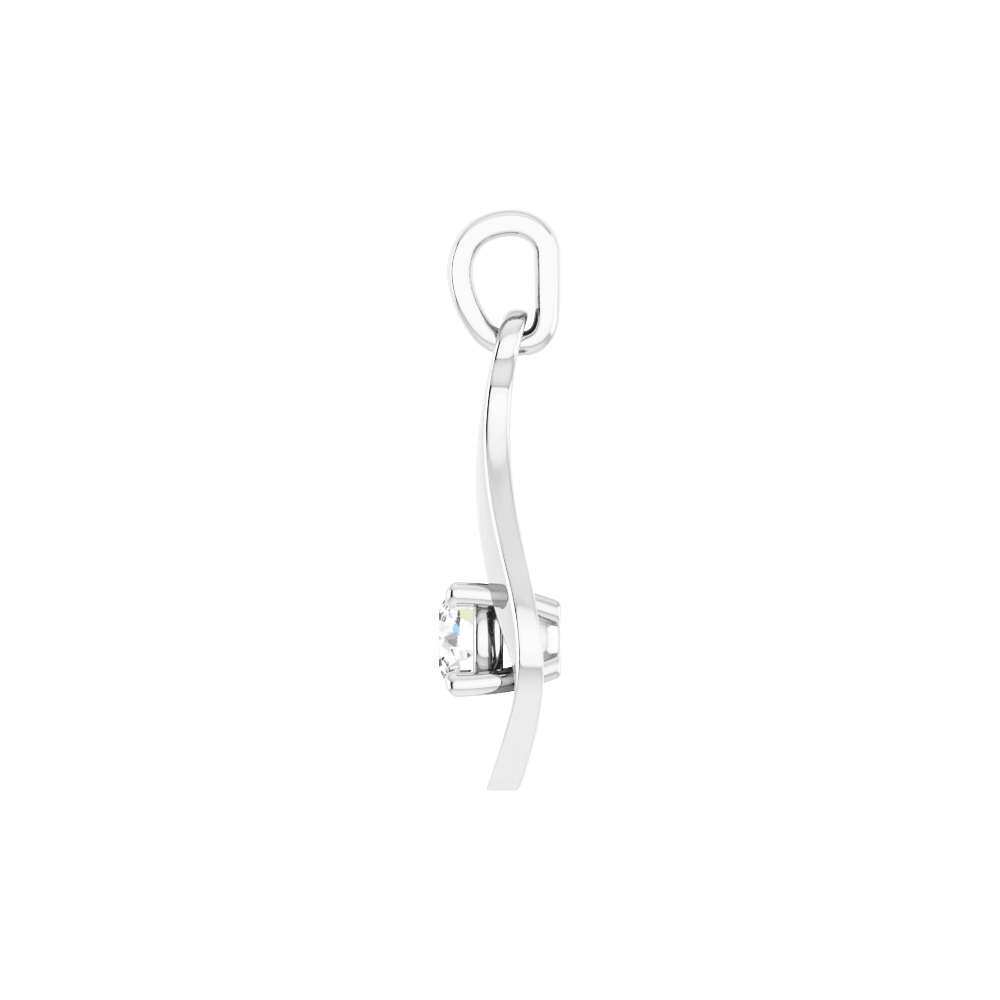 14K White 1/4 CTW Lab-Grown Diamond Pendant