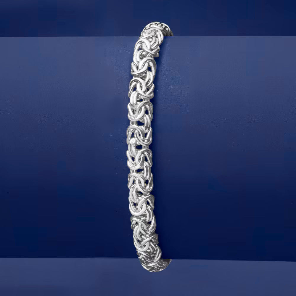 Sterling Silver Small Byzantine Bracelet