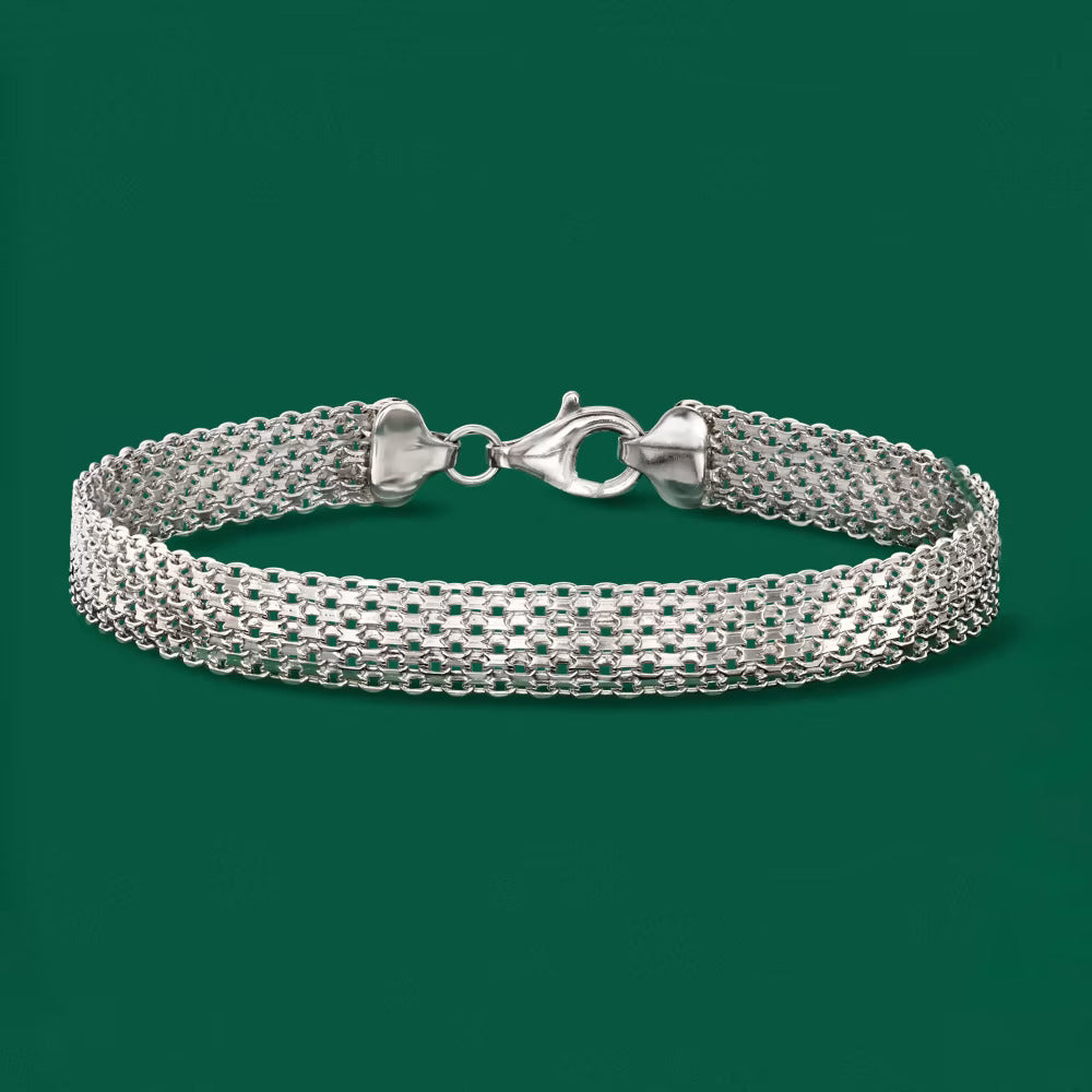 Sterling Silver Bismark-Link Bracelet