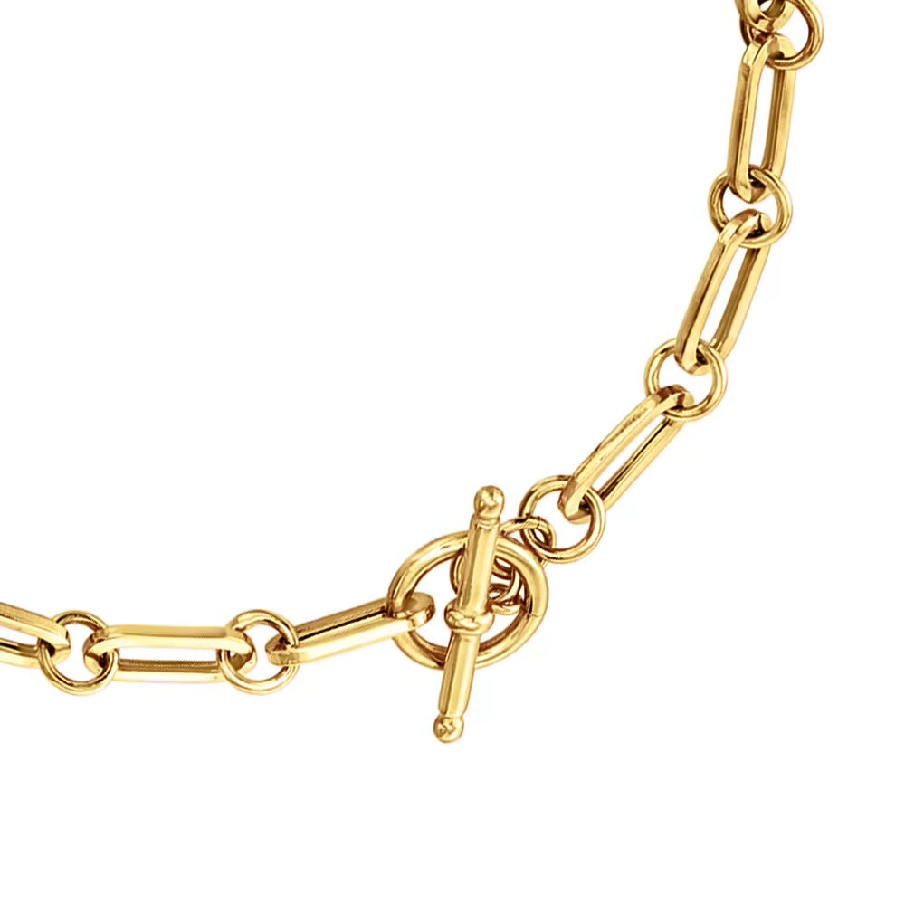 Italian 18kt Gold Over Sterling Paper Clip Link Necklace