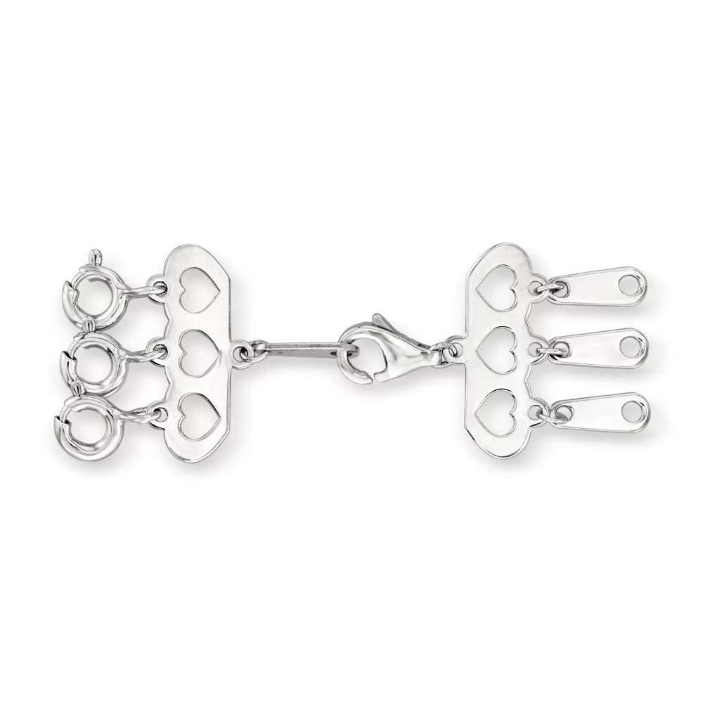 Italian 14kt White Gold Layering Clasp - Luxury accessories.