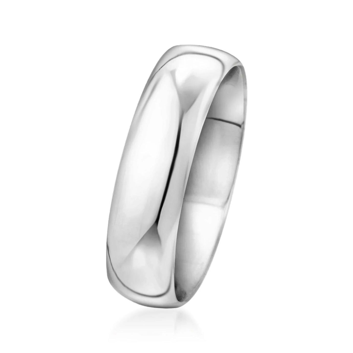 Classic Men's 6mm 14k White Gold Wedding Band