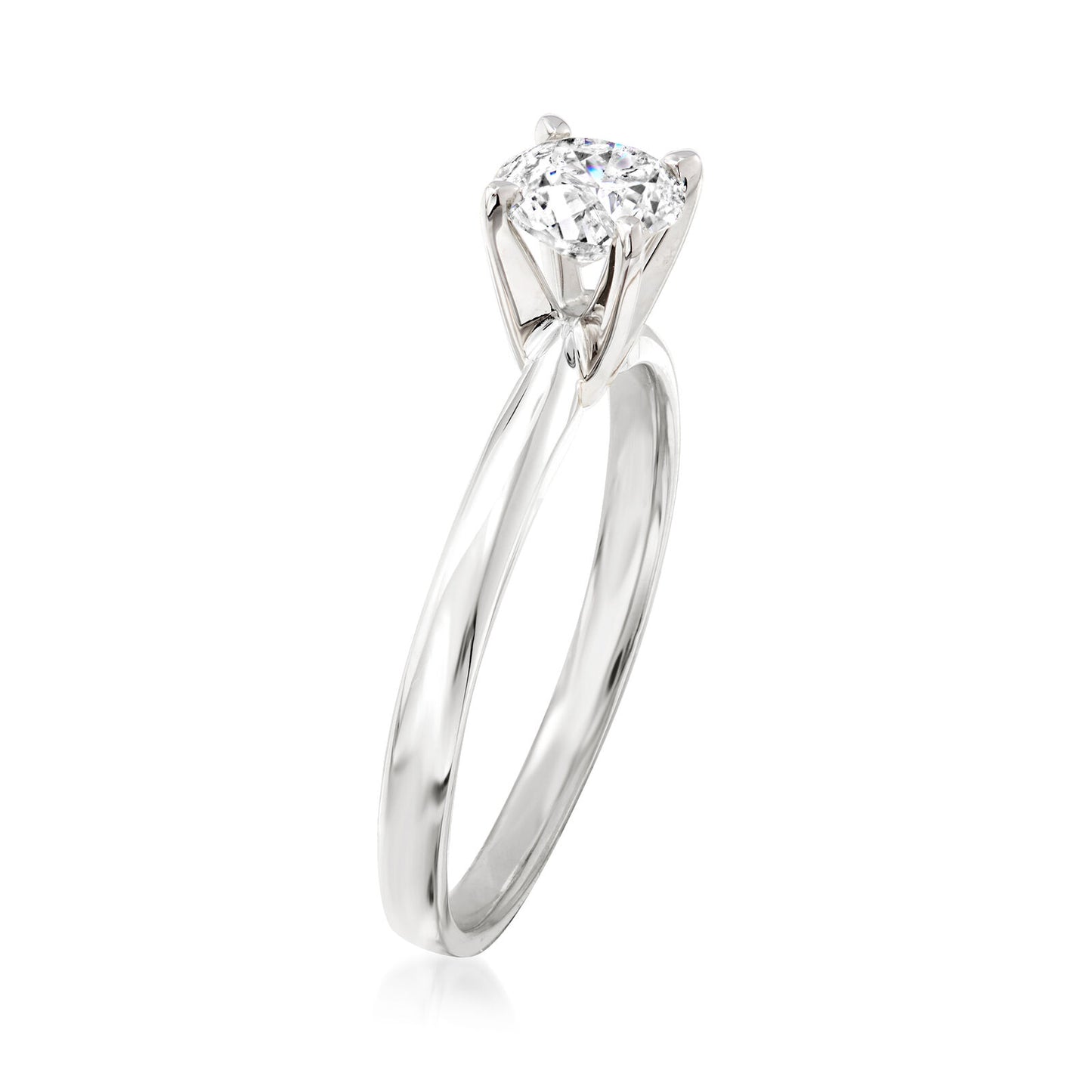 Classic 0.75 Carat Diamond Solitaire Engagement Ring in 14k White Gold