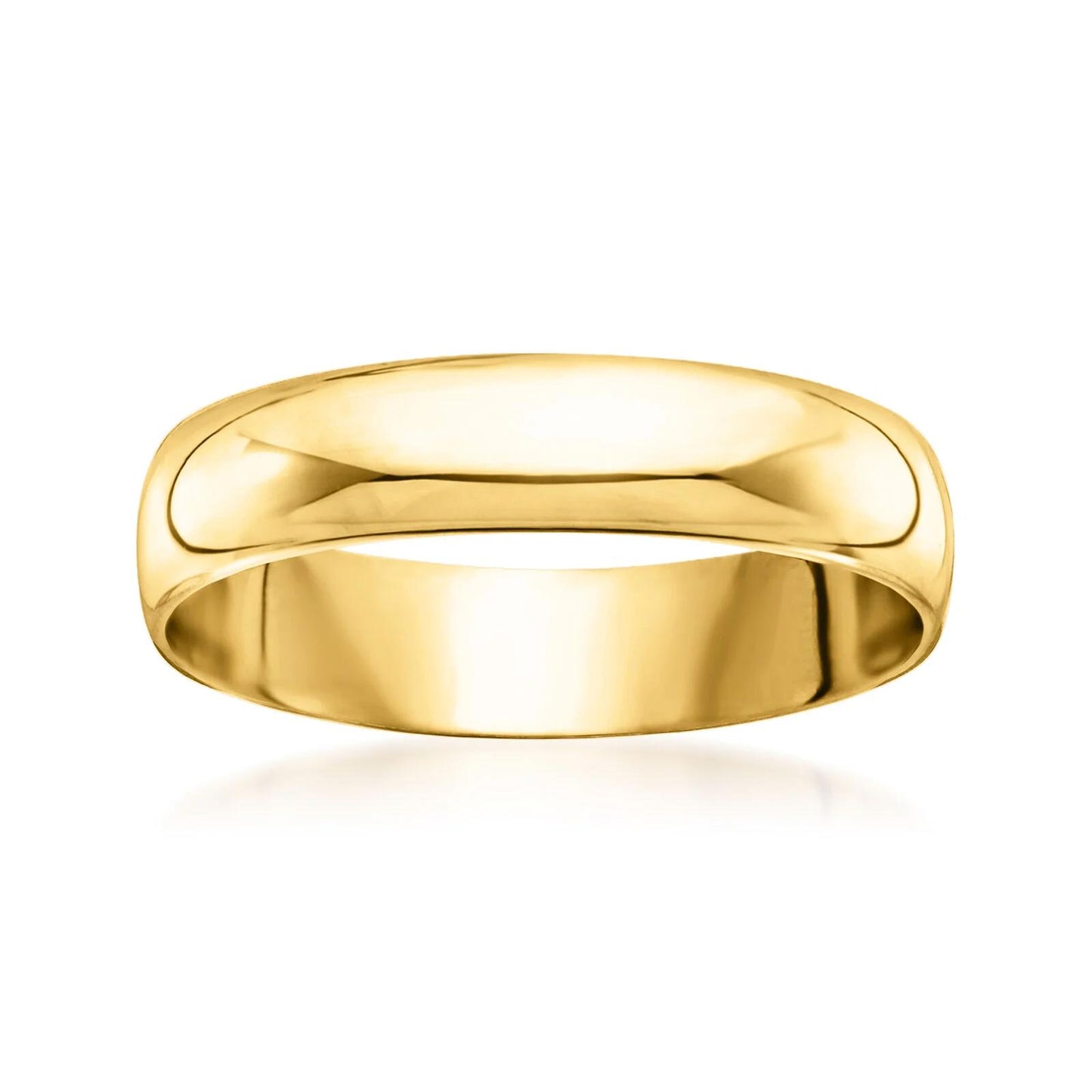 Classic Men's 5mm 14k Yellow Gold Wedding Band