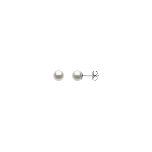 14K White Cultured White Freshwater Pearl Earrings