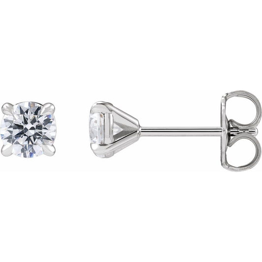 14K White 3/4 CTW Lab-Grown Diamond Cocktail-Style Stud Earrings