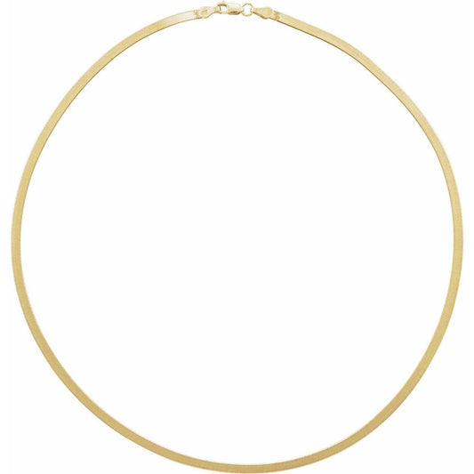 14K Yellow 2.8 mm Flexible Herringbone 18" Chain