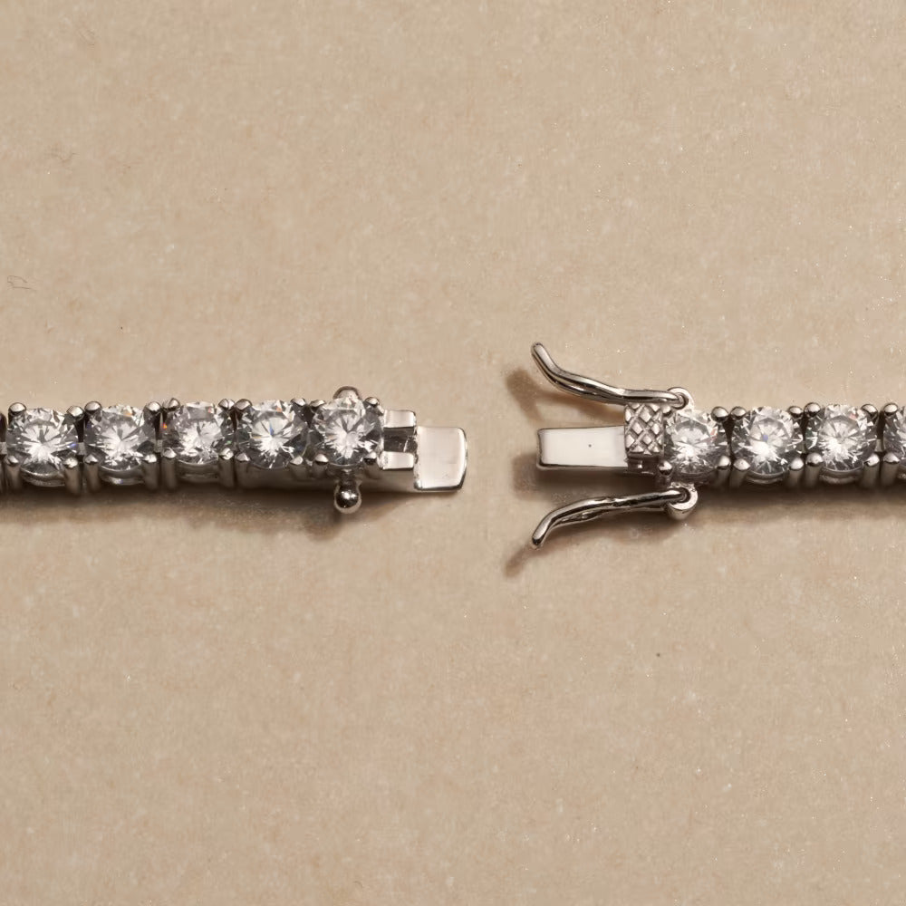 11.50 ct. t.w. CZ Tennis Bracelet in Sterling Silver. 8" - Luxury jewelry