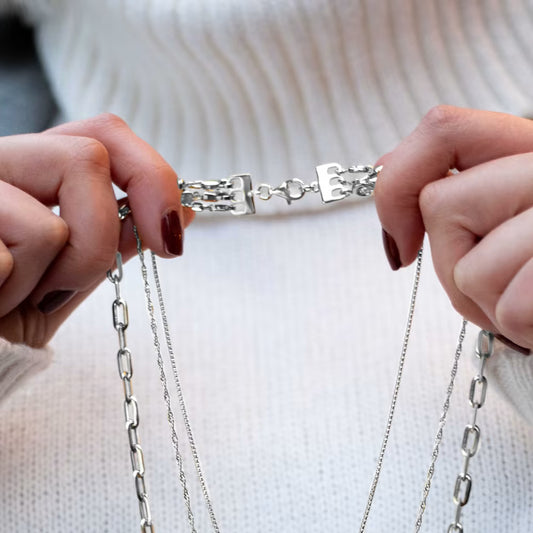 Italian Sterling Silver Layering Clasp - Luxury accessories