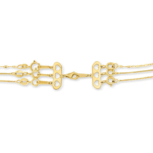 Italian 14kt Yellow Gold Layering Clasp - Luxury accessories