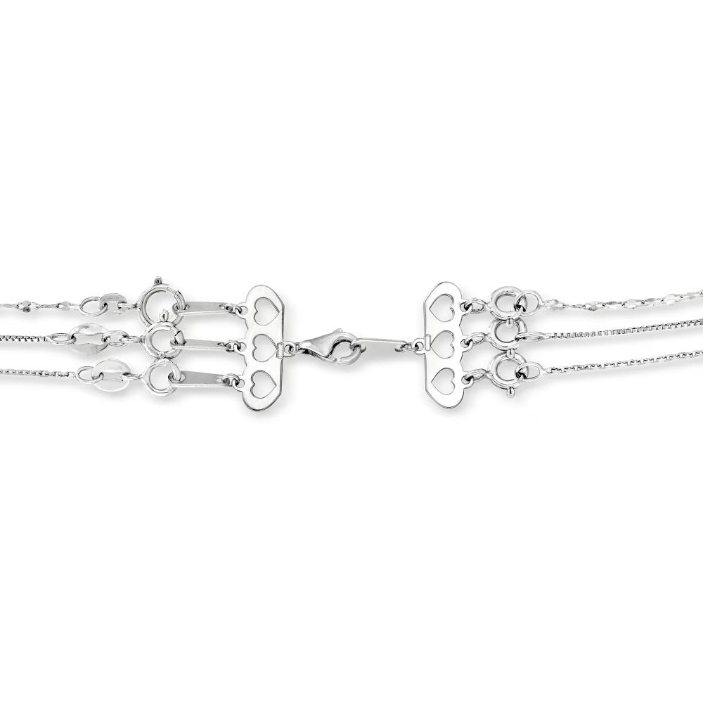 Italian 14kt White Gold Layering Clasp - Luxury accessories.