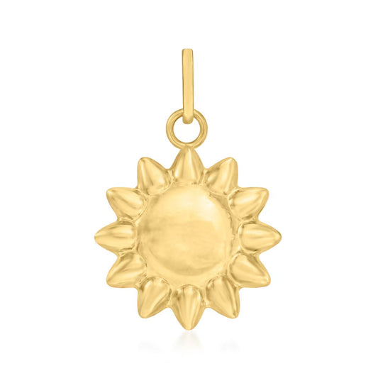 Italian 14kt Yellow Gold Puffed Sun Pendant