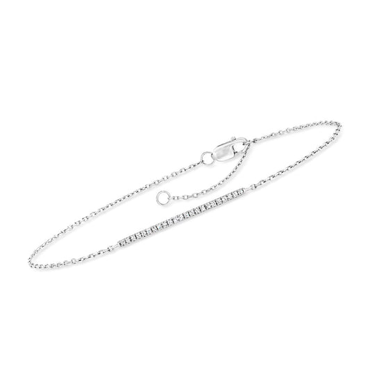 .10 ct. t.w. Diamond Bracelet in Sterling Silver - Luxury accessories.