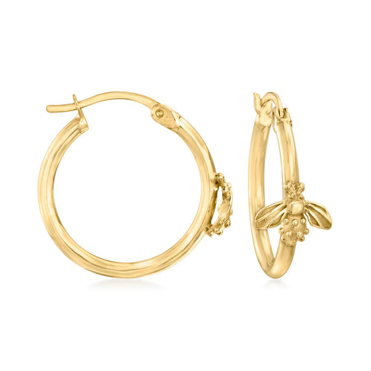 18kt Gold Over Sterling Bumblebee Hoop Earrings. 78 - Handmade jewelry