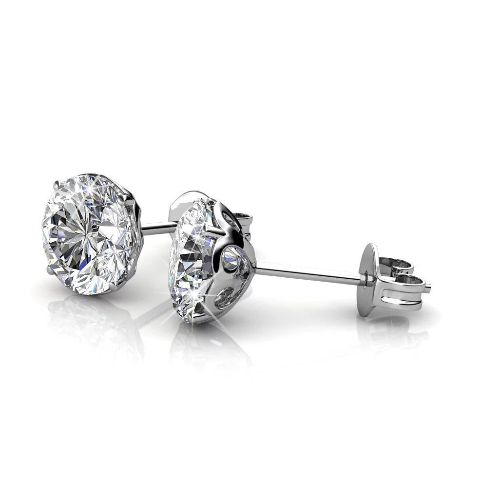 Sparkling Celebration: Mallory Wedding Anniversary Earrings with Swarovski Crystals